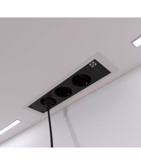 Розеточный блок ASA Versaframe 2.0 (3 розетки + USB.5V (А+A), обработка - черный) 060.32F.00038
