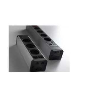 Розетковий блок ASA Блок розеток  Versaframe 3.0 black 3 sockers F+1 USB 5V(A+C)(чорний) 060.40F.00009