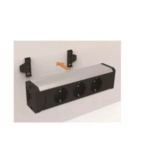 Розетковий блок ASA Блок розеток  Versaframe 3.0 black 3 sockers F+1 USB 5V(A+C)(чорний) 060.40F.00009