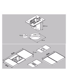 Розеточный блок ASA Versapad (1 розетка + USB 5V (A+С), обработка - белый) 060.08F.00063