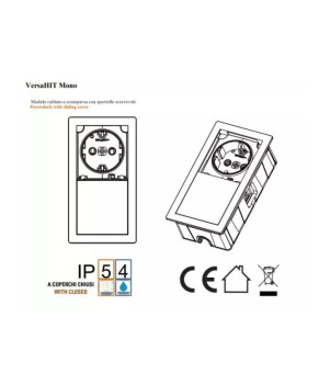 Розеточный блок ASA Versahit Mono Combi (2 розетки, обработка – холодный белый (RAL 9003 – Pure White)) 060.25F.00027