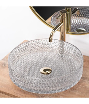 Умивальник Rea Cristal 40x40 transparent (REA-U0284)