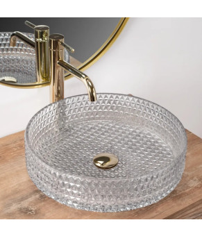 Умивальник Rea Cristal 40x40 transparent (REA-U0284)