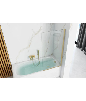 Шторка для ванни Rea Elegant 80x140 brushed gold (REA-W6601)