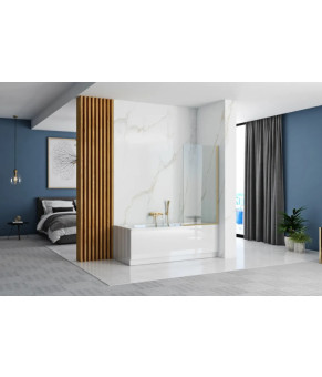Шторка для ванни Rea Elegant 70x140 brushed gold (REA-W6600)