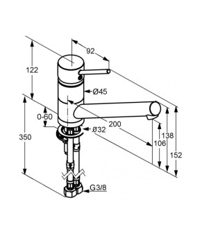 Смеситель для мойки KLUDI SCOPE 339330575