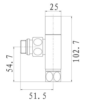 Кран кутовий для рушникосушки Navin Raftec Quadro 1/2х1/2 Chrome 2шт 25-033430-5012