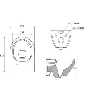 Унітаз Ravak WC ZANTE RimOff GPX2240040