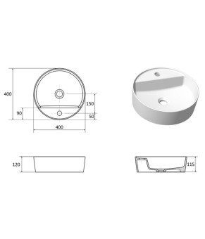 Умивальник Ravak Uni 400 F Slim X01717
