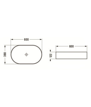 Умивальник MEXEN CELIA 60 BLACK MAT MEX-22206085