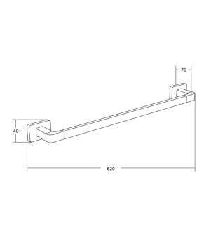 Вішалка для рушників MEXEN ASIS BLACK MEX-7017624-70