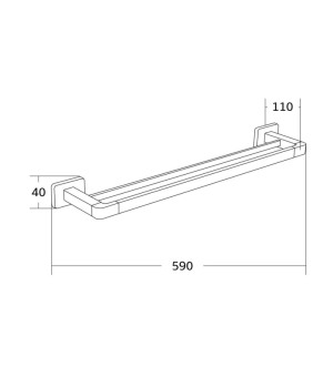 Вішалка для рушників MEXEN ASIS 2 GOLD MEX-7017625-50