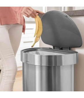 Урна с педалью полукруглая 45л FPP Delux Simplehuman CW2030