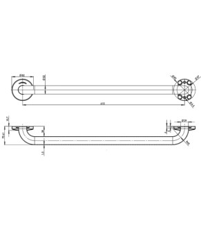 Поручень для инвалидов прямой MEDIEPOXY Mediclinics BR2600B