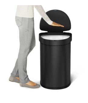 Урна полукруглая сенсорная 45л с карманом для мешков Simplehuman ST2044