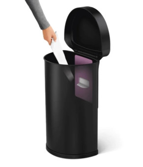 Урна полукруглая сенсорная 45л с карманом для мешков Simplehuman ST2044