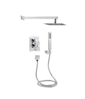 Готове рішення Qtap 14: Стіна Walk-In GLIDE, 120x190 + Душ. набір прихованого монтажу з термостатом GLICRM2012C844855