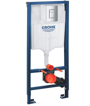 Инсталляция GROHE Rapid SL 38772001+ Унитаз подвесной DUSEL TERI DWHT10202330+ Сидение Slim Soft-Close + Панель смыва Grohe Skate Cosmopolitan (928811)