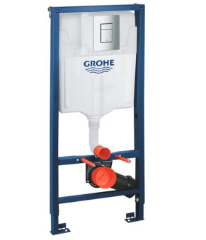 Инсталляция GROHE Rapid SL 38772001+ Унитаз подвесной DUSEL AREZ + Сидение Slim Soft-Close + Панель смыва Grohe Skate Cosmopolitan (928802)