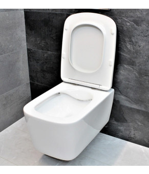 Инсталляция GROHE Rapid SL 38772001+ Унитаз подвесной DUSEL BYRON + Сидение Slim Soft-Close + Панель смыва Grohe Skate Cosmopolitan (928803)