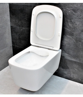 Инсталляция GROHE Rapid SL 38772001+ Унитаз подвесной DUSEL BYRON + Сидение Slim Soft-Close + Панель смыва Grohe Skate Cosmopolitan (928803)