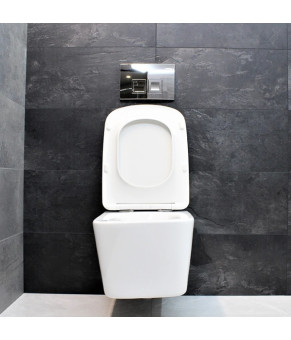 Инсталляция GROHE Rapid SL 38772001+ Унитаз подвесной DUSEL BYRON + Сидение Slim Soft-Close + Панель смыва Grohe Skate Cosmopolitan (928803)