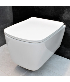 Инсталляция GROHE Rapid SL 38772001+ Унитаз подвесной DUSEL BYRON + Сидение Slim Soft-Close + Панель смыва Grohe Skate Cosmopolitan (928803)