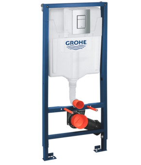 Инсталляция GROHE Rapid SL 38772001+ Унитаз подвесной DUSEL BYRON + Сидение Slim Soft-Close + Панель смыва Grohe Skate Cosmopolitan (928803)