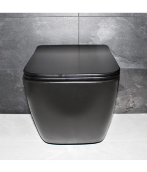 Инсталляция  GROHE Rapid SL 38772001+ Подвесной унитаз DUSEL CUBIS BLACK Matt+ Сидение Slim Soft-Close + Панель смыва Grohe Skate Cosmopolitan (928804)