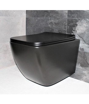 Инсталляция  GROHE Rapid SL 38772001+ Подвесной унитаз DUSEL CUBIS BLACK Matt+ Сидение Slim Soft-Close + Панель смыва Grohe Skate Cosmopolitan (928804)