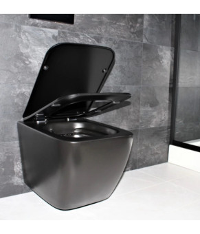 Инсталляция  GROHE Rapid SL 38772001+ Подвесной унитаз DUSEL CUBIS BLACK Matt+ Сидение Slim Soft-Close + Панель смыва Grohe Skate Cosmopolitan (928804)