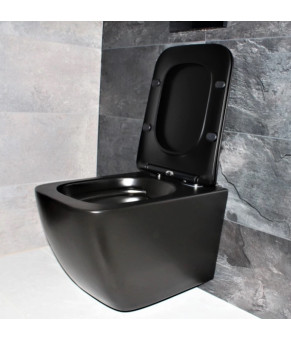 Инсталляция  GROHE Rapid SL 38772001+ Подвесной унитаз DUSEL CUBIS BLACK Matt+ Сидение Slim Soft-Close + Панель смыва Grohe Skate Cosmopolitan (928804)