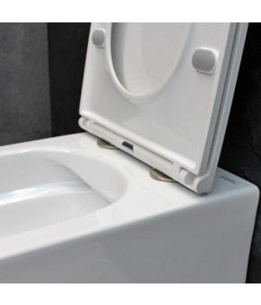 Инсталляция GROHE Rapid SL 38772001+ Унитаз подвесной DUSEL IVIA+ Сидение Slim Soft-Close + Панель смыва Grohe Skate Cosmopolitan (928806)
