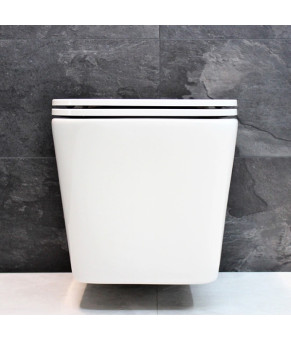 Инсталляция GROHE Rapid SL 38772001+ Унитаз подвесной DUSEL IVIA+ Сидение Slim Soft-Close + Панель смыва Grohe Skate Cosmopolitan (928806)
