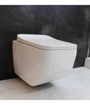 Инсталляция GROHE Rapid SL 38772001+ Унитаз подвесной DUSEL LUNAR+ Сидение Slim Soft-Close + Панель смыва Grohe Skate Cosmopolitan (928809)