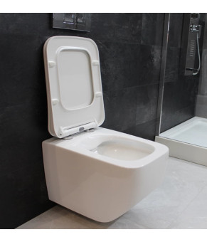 Инсталляция GROHE Rapid SL 38772001+ Унитаз подвесной DUSEL LUNAR+ Сидение Slim Soft-Close + Панель смыва Grohe Skate Cosmopolitan (928809)