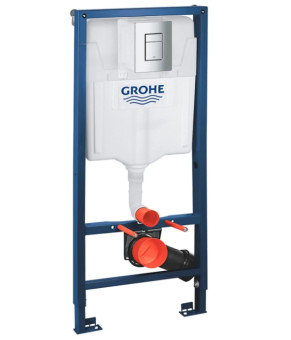 Инсталляция GROHE Rapid SL 38772001+ Унитаз подвесной DUSEL SENTIA+ Сидение Slim Soft-Close + Панель смыва Grohe Skate Cosmopolitan (928810)