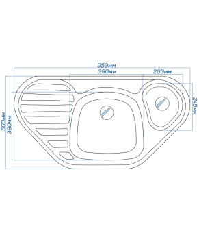 Кухонная мойка Romzha Elegancia 95B Seda (602)