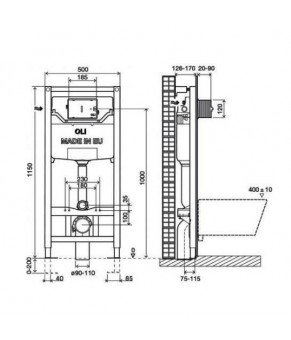 Комплект инсталляции Oli 120 plus унитаз Roca Gap 