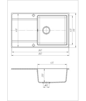 Кухонная мойка Romzha Jorum 86 Графит (RO410505)