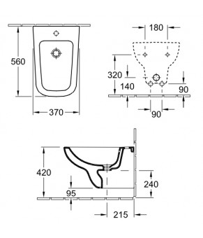 Биде VILLEROY and BOCH Joyce 54070001