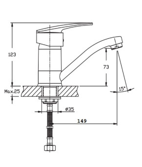 Смеситель кухонный Romzha Pescha S (RO43439)