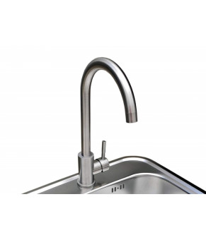 Кухонный смеситель Romzha Marian J Сталь направленного шлифования (RO43441)