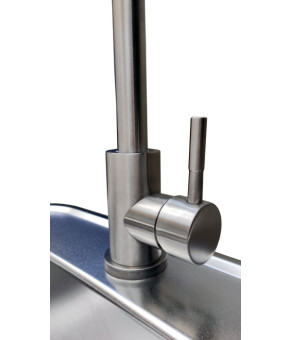 Кухонный смеситель Romzha Marian J Сталь направленного шлифования (RO43441)