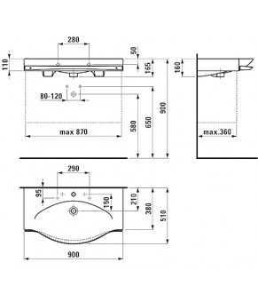 Умывальник Laufen Palace H8127020001041