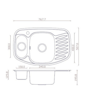 Кухонна мийка Romzha Rampa 1.5C Textura