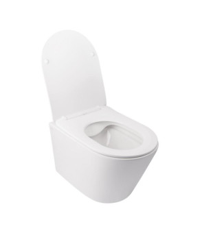 Унітаз підвісний Qtap Swan безободковий Ultra Quiet з сидінням Soft-close QT16335179W