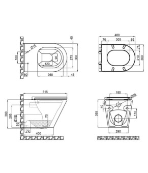 Унитаз подвесной Qtap Scorpio Ultra Quiet безободковый с сиденьем Soft-close (QT14332380AW)