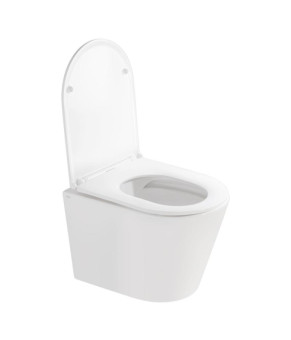 Унитаз подвесной Qtap Scorpio Ultra Quiet безободковый с сиденьем Soft-close (QT14332380AW)