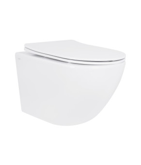 Унітаз підвісний Qtap Jay безободковий Ultra Quiet з сидінням Soft-close QT07335177W